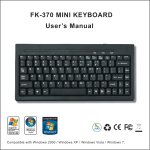 User's Manual FK-370 MINI KEYBOARD