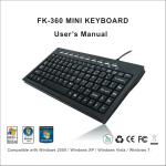 User's Manual FK-360 MINI KEYBOARD