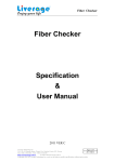 Fiber Checker Specification & User Manual
