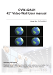 CVW-42AU1 42” Video Wall User manual