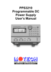 PPS3210 Programmable DC Power Supply User's Manual