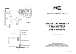 SERIES 290 DENSITY TRANSMITTER USER MANUAL