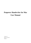 Penpower Handwriter for Mac User Manual