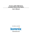 Korenix JetNet 4000 Series Industrial Ethernet Rail Switch User's