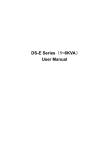 DS-E Series（1~6KVA） User Manual - OPTI-UPS