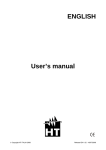 ENGLISH User's manual