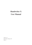 Handwriter X User Manual