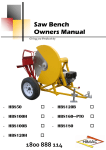 Saw Bench Owners Manual 1800 888 114
