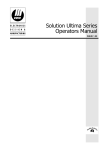 Solution Ultima Series Operators Manual