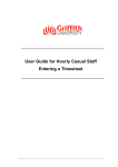 User Guide for Hourly Casual Staff Entering a Timesheet