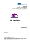 IRIS User Guide V1.10.0 - IRIS Software – Agency Portal