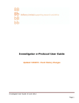 Investigator e-Protocol User Guide