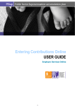 Entering Contributions Online USER GUIDE