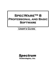 SpecWare8 User's Guide - Spectrum Technologies