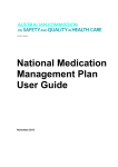 National Medication Management Plan User Guide