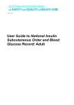 User Guide to National Insulin Subcutaneous Order and Blood