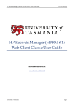 HP Records Manager (HPRM 8.1) Web Client Classic User Guide