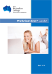 Webclass User Guide - Australian College of Commerce and