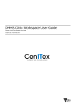 CenITex DHHS Workspace Citrix User Guide
