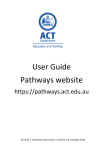 User Guide for the Pathways - Education and Training Directorate