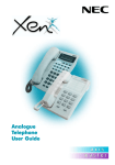 Analogue Telephone User Guide