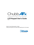 Chubb AFx™ LCD Keypad User's Guide