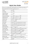 LightSYS Quick User Guide