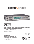 Sound Devices 788T User Guide and Technical
