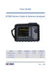 User Guide E7000 Series Cable & Antenna Analyzer