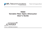 VOA5 Variable Fiber Optic Attenuator User's Guide