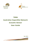 TERN Australian SuperSite Network Acoustic Sensor User Guide
