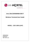 LG-Nortel DECT User Guide - Advanced Communications Riverina