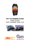 SCT X3 POWER FLASH USER GUIDE PART NUMBER 3000 (X3)
