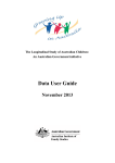 LSAC Data User Guide 2103 - Growing Up in Australia: The