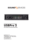 Sound Devices USBPre 2 - User Guide and Technical