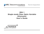 SVA 1 Single-mode Fiber Optic Variable Attenuator User's Guide