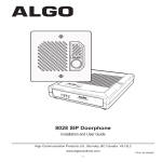 Algo 8028 SIP Doorphone User Guide