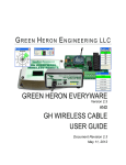 GREEN HERON EVERYWARE GH WIRELESS CABLE USER GUIDE