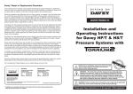 Installation and Operating Instructions for Davey HP