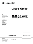 3/18/08 POWER PATIO AWNING USER'S GUIDE
