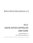 RT-21 DIGITAL ROTOR CONTROLLER USER GUIDE