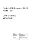 National Self-Insurer OHS Audit Tool User Guide & Workbook