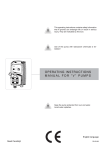 OPERATING INSTRUCTIONS MANUAL FOR “V” PUMPS