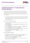 Troubleshooting Help – Trouble Browsing Specific Websites