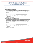 e-BRIDGE Document Library Troubleshooting Tips