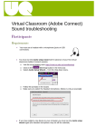 Virtual Classroom (Adobe Connect) Sound troubleshooting
