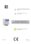 OPERATING INSTRUCTIONS FOR “LDSTORBH