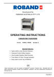 OPERATING INSTRUCTIONS