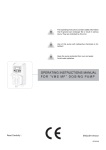 OPERATING INSTRUCTIONS MANUAL FOR “VMS MF