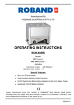 OPERATING INSTRUCTIONS